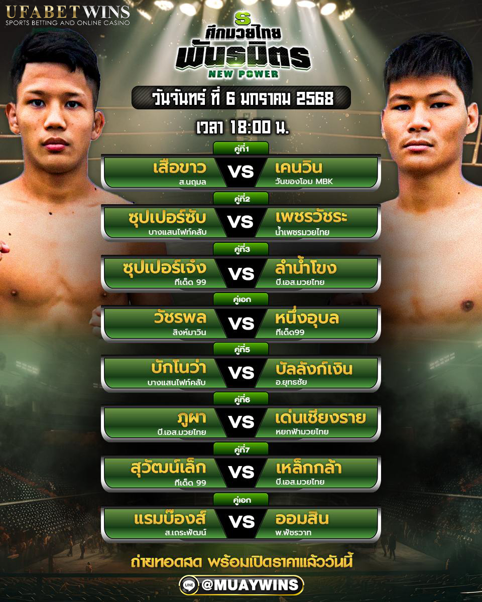 ศึกมวยไทยพันธมิตร มวยวันนี้ 06/01/68